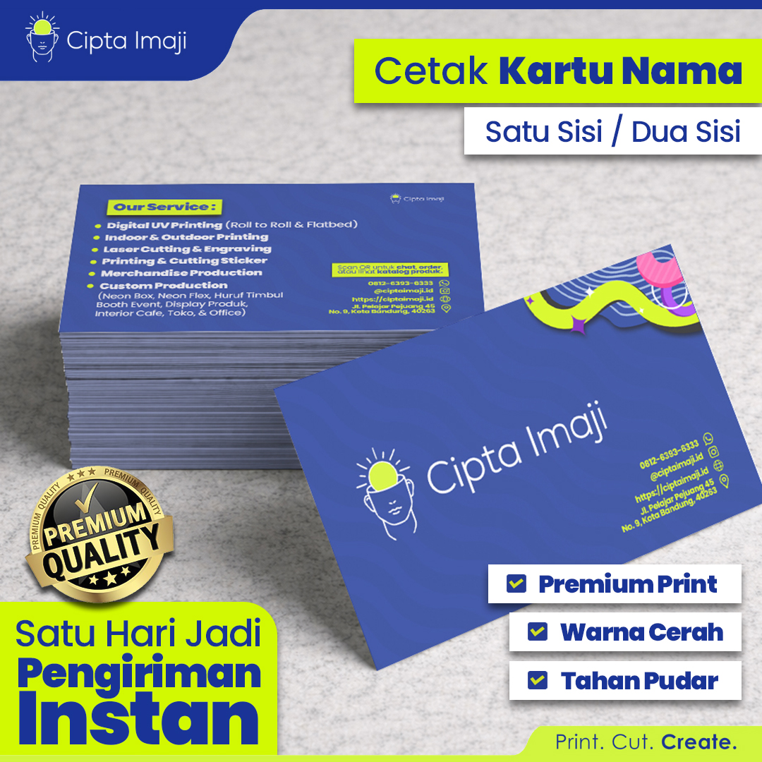 Cetak Kartu Nama Bahan Art Carton 260 GSM + Kotak